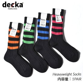 【お買い物マラソン期間限定クーポン発行中!!】decka -quality socks- Heavyweight Socks / Stripes 3rd Collection デカ ストライプ ソックス ボーダー 靴下 ( メンズ レディース ウィメンズ 靴下 de-29-3 )