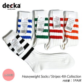 【返品・交換OK！15時までのご注文で即日発送】【レディース】decka -quality socks- Heavyweight Socks / Stripes 4th Collection デカ ストライプ ソックス ( ボーダー ライン ウィメンズ 靴下 )