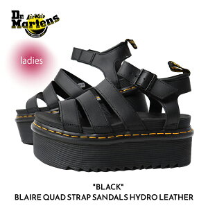 y}\N[|zzIzDr.Martens hN^[}[` uA NAbh U[ T_ BLAIRE QUAD STRAP SANDALS HYDRO LEATHER BLACK  ubN 27296001