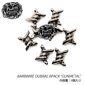 �y15���܂ł̂������ő��������I�I�zFoxtrot Uniform BARBWIRE DUBRAE 8PACK GUNMETAL �t�H�b�N�X�g���b�g ���j�t�H�[�� �o�[�u���C���[ �f���u�� �X�j�[�J�[ ( �V���o�[ �K�����^�� )