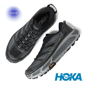 【15時までのご注文で即日発送！！】HOKA ONE ONE ホカ オネオネ マファテスピード 2 スニーカー MAFATE SPEED 2 BLACK/CASTLEROCK ( 厚底 vibram ブラック 黒 メンズ 快適 クッション性 1126851-BCSTL )