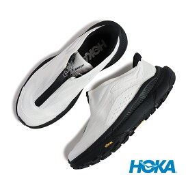 【15時までのご注文で即日発送！！】HOKA ONE ONE ホカオネオネ U PROJECT TRANSPORT FROST/BLACK プロジェクトトランスポート スニーカー ( 白 ホワイト センター ジップ ZIP スリッポン ブーツ 機能性 レディース ウィメンズ 履きやすい 1162850-FLCK )