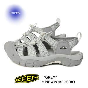 y15܂ł̂őIIzKEEN L[ Y j[|[g g V[Y T_ Xj[J[ M NEWPORT RETRO GREY ( O[ DF SANDAL 1030580 )