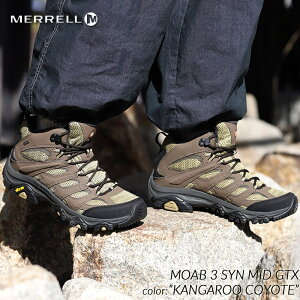 y10%{I15܂ł̂őIIzMERRELL MOAB 3 SYN MID GTX "KANGAROO COYOTE"  Au ~bh V[Y Xj[J[ u[c ( GORE-TEX SAebNX J500255 )