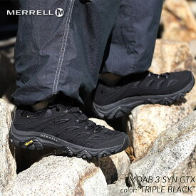 MERRELL MOAB 3 SYN GTX "TRIPLE BLACK" メレル モアブ ミッド シューズ スニーカー ブーツ ( 黒 ブラック GORE-TEX ゴアテック J500239 )