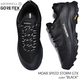 MERRELL MOAB SPEED STORM "GORE-TEX" BLACK メレル モアブ スピード ストーム シューズ スニーカー ブーツ ( 黒 ブラック ゴアテックス J067549 )