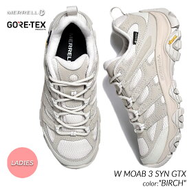 MERRELL W MOAB 3 SYN GTX "BIRCH" メレル モアブ シューズ スニーカー ブーツ ( レディース 白 ホワイト グレー 灰色 トレッキング GORE-TEX ゴアテックス J500422 )