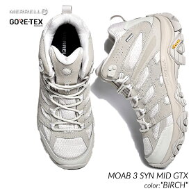 MERRELL MOAB 3 SYN MID GTX "BIRCH" メレル モアブ ミッド シューズ スニーカー ブーツ ( 白 ホワイト GORE-TEX ゴアテック J500435 )