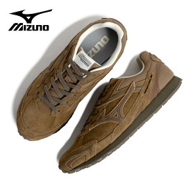 【15時までのご注文で即日発送！！】海外限定 Mizuno ミズノ LG60S スエード 薄底 スニーカー BROWN ( 日本未発売 ブラウン 茶色 ベージュ 秋 ランニングシューズ メンズ D1GH242102 )