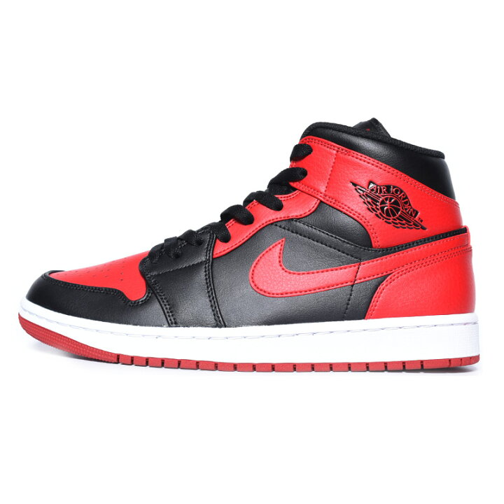 楽天市場 Nike Air Jordan 1 Mid Bred ナイキ エア ジョーダン 1 ミッド ブレッド スニーカー 赤 黒 レッド ブラック メンズ 074 Precious Place