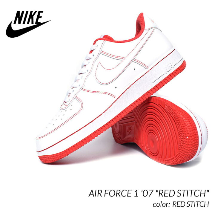 楽天市場 Nike Air Force 1 07 Red Stitch ナイキ エアフォース 1 スニーカー 白 ホワイト 赤 レッド メンズ Cv1724 100 Precious Place