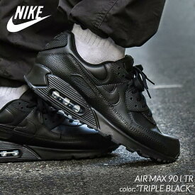 【お買い物マラソン限定クーポン配布中!!】NIKE AIR MAX 90 LTR "TRIPLE BLACK" ナイキ エアマックス レザー スニーカー ( 黒 ブラック メンズ レディース ウィメンズ CZ5594-001 )