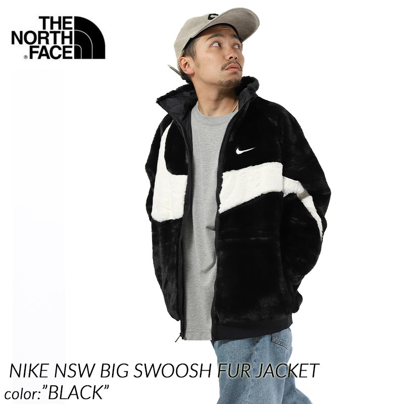 楽天市場】日本未発売 NIKE NSW BIG SWOOSH FUR JACKET BLACK ナイキ