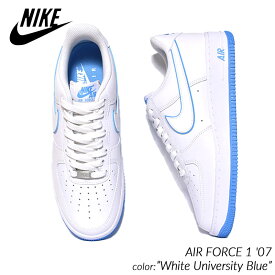 NIKE AIR FORCE 1 '07 "White University Blue" ナイキ エアフォース スニーカー ( 白 ホワイト 青 ユニバーシーティーブルー 灰色 メンズ DV0788-101 )