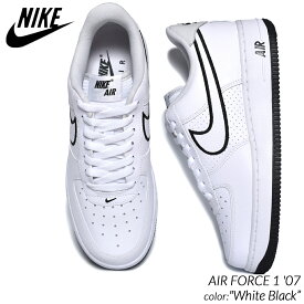 海外限定 NIKE AIR FORCE 1 '07 "White Black" ナイキ エアフォース スニーカー ( 日本未発売 白 ホワイト 黒 ブラック af1 メンズ FJ4211-100 )