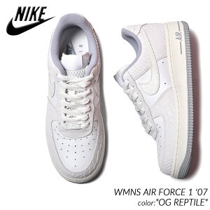 "�y15���܂ł̂������ő��������I�I�z�C�O���� NIKE WMNS AIR FORCE 1 '07 ""OG REPTILE"" �i�C�L �E�B�����Y �G�A�t�H�[�X �X�j�[�J�[ ( ���{������ �X�l�[�N �p�^�[�� �e�N�X�`�� AF1 �����Y ���f�B�[�X 
