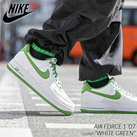 日本未発売 NIKE AIR FORCE 1 '07 "WHITE GREEN" ナイキ エアフォース スニーカー ( 海外限定 白 ホワイト 緑 グリーン メンズ DH7561-105 )