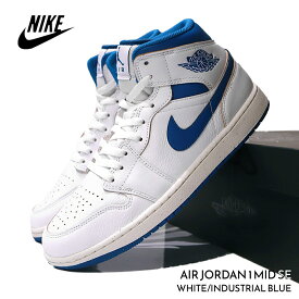 【最大5000円-OFFクーポン配布中!!】NIKE ナイキ エア ジョーダン ミッド スニーカー AIR JORDAN 1 MID SE "WHITE/INDUSTRIAL BLUE" ( 白 ホワイト 青 ブルー AJ1 メンズ FN5215-141 )