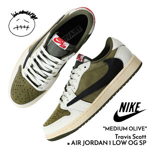 y15܂ł̂őIIzTravis Scott × NIKE gBX XRbg iCL GA W[_ [ Xj[J[ AIR JORDAN 1 LOW OG SP MEDIUM OLIVE ( R{ cactusjack Y DM7866-200 )