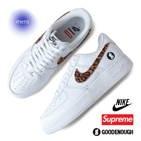 【15時までのご注文で即日発送！！】GOODENOUGH × SUPREME × NIKE ナイキ エアフォース1 スニーカー AIR FORCE 1 LOW WHITE/LEOPARD ( コラボ メンズ 白 IM3483-100 )
