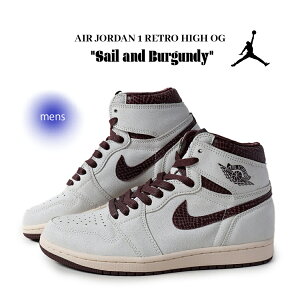 y15܂ł̂őIIzNIKE iCL GAW[_ Xj[J[ AIR JORDAN 1 RETRO HIGH OG × A Ma Maniere SAIL AND BURGUNDY ( {  Y DO7097-100 )