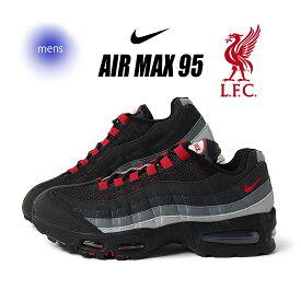 【15時までのご注文で即日発送！！】海外限定 NIKE ナイキ AIR MAX 95 エアマックス OG × リバプール FC スニーカー Big Bubble × LIVERPOOL FC BLACK/RED コラボ サッカー スポーツ チーム HM4830-001