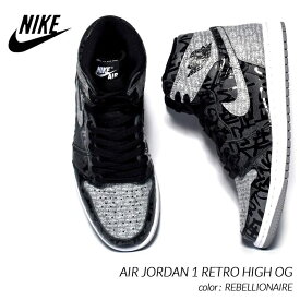 NIKE AIR JORDAN 1 RETRO HIGH OG "REBELLIONAIRE" ナイキ エア ジョーダン 1 レトロ ハイ スニーカー ( リベリオネア 黒 555088-036 )