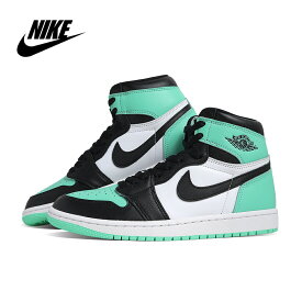 【15時までのご注文で即日発送！！】NIKE AIR JORDAN 1 RETRO HIGH OG "GREEN GLOW" ナイキ エア ジョーダン レトロ ハイ スニーカー ( 緑 グリーン 水色 白 ホワイト AJ1 メンズ レディース ウィメンズ DZ5485-130 )