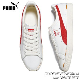 PUMA CLYDE NEVERWORN III "WHITE RED" プーマ クライド ネバーウォーン 3 スニーカー ( 白 ホワイト 赤 レッド ローテク メンズ 396489-01 )