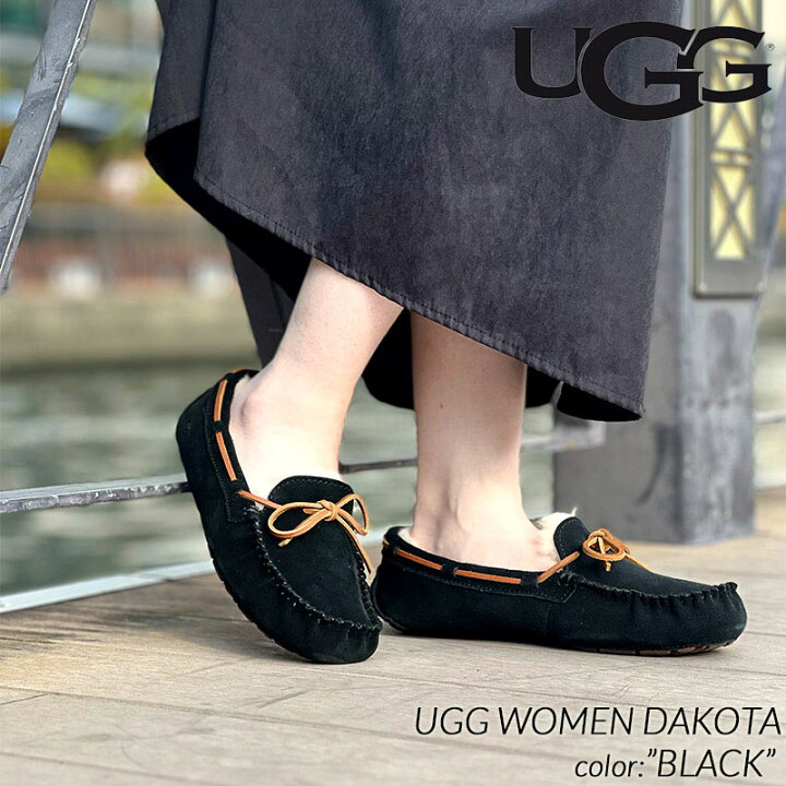 楽天市場】UGG WOMEN DAKOTA BLACK アグ ウィメンズ ダコタ モカシン 