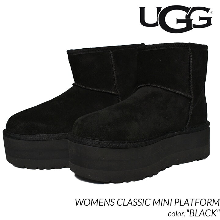 楽天市場】UGG WOMENS CLASSIC MINI PLATFORM BLACK アグ ムートン 