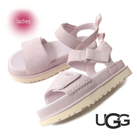 【お買い物マラソン限定クーポン配布中！！】UGG アグ ウィメンズ ゴールデンスター サンダル W GOLDENSTAR BAY FOG ( スライド レディース スエード ピンク pink 厚底 ストラップ 1136783 )