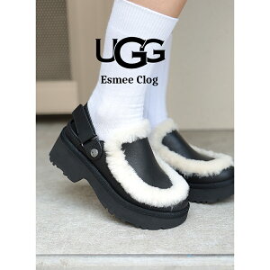 y15܂ł̂őIIzUGG AO  NbO ~[ t@[ T_ GX~[ U[ Esmee Leather Clog BLACK ( H~ ꂢ ubN  U[ fB[X 1171507-BLK )
