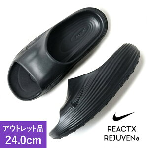 �y��A�����A�E�g���b�g�i�z �� �T�C�Y24.0cm / ���E�Ƃ�24.0cm�\�L�����A������������ ��NIKE �i�C�L ���W���r�l�C�g �T���_�� REACTX REJUVEN8 SLIDE BLACK ( �u���b�N �X���C�h �� ���W���[ �A�E�g�h�A 