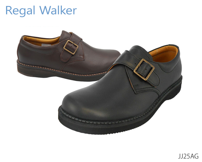 リーガル REGAL リーガルウォーカー JJ25 JJ25AG メンズビジネス モンクストラップ 型押し加工 ブラック ダークブラウン 靴 正規品 ビジネスシューズ