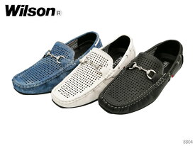 ウィルソン Wilson 8804 メンズドライビングシューズ デッキシューズ モカシン ローファー スリッポン ビット パンチング 靴