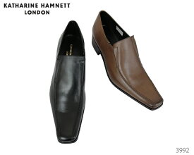 キャサリンハムネット ロンドン KATHARINE HAMNETT LONDON 3992 スワールトゥ スリッポン ドレス ビジネスシューズ 靴 メンズ 正規品