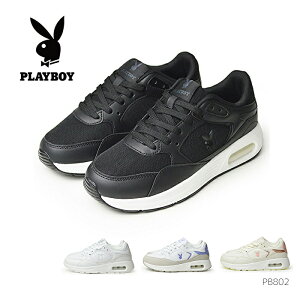 PLAYBOY プレイボーイ PB802 レディース カジュアル シューズ スニーカー シンプル 軽量 エアークッション コートスニーカー 靴