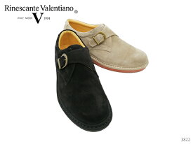 【5/15(水)限定！ポイント16倍確定！3エントリーで】 Rinescante Valentiano/リナシャンテバレンチノ 3822 日本製 ウォーキングシューズ ベルト ピッグスキン スエード 靴 メンズ