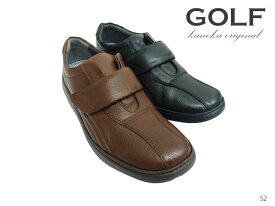 金谷製靴 カネカ GOLF ゴルフ 52 日本製 ソフト牛革 面ファスナー 4E ウォーキングシューズ 靴 メンズ
