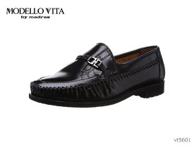 マドラス 製 モデロ MODELLO VITA ヴィータ VT5601 BLACK ブラック 幅3E モデーロ ビット ロファー ビジネス 幅広 紳士靴