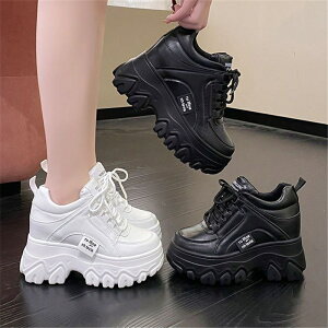 【クーポン利用で最大1000円OFF!】厚底 スニーカー レディース ローカット 黒 白 おしゃれ レディース厚底 細身 スニーカーレディース 歩きやすい ブランド 韓国 厚底スニーカー 軽量 ダッド