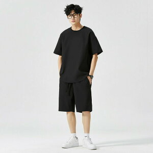 【クーポン利用で最大1000円OFF!】ジャージ 上下 メンズ 夏 半袖 シンプル 無地 ゆったり おしゃれ 服 通気性 大きいサイズ 上下2点セット ブランド セットアップ 誕生日 ギフト 男性用 スウェ