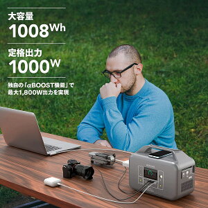 ASAGAO AS1000-JP|[^udy{́z1008Wh AC1000W(T[W3000W) USB/DCo _S`E g MPPT̗p AEghA obNAbvobe[ Lv Ԓ hЃObY nkd