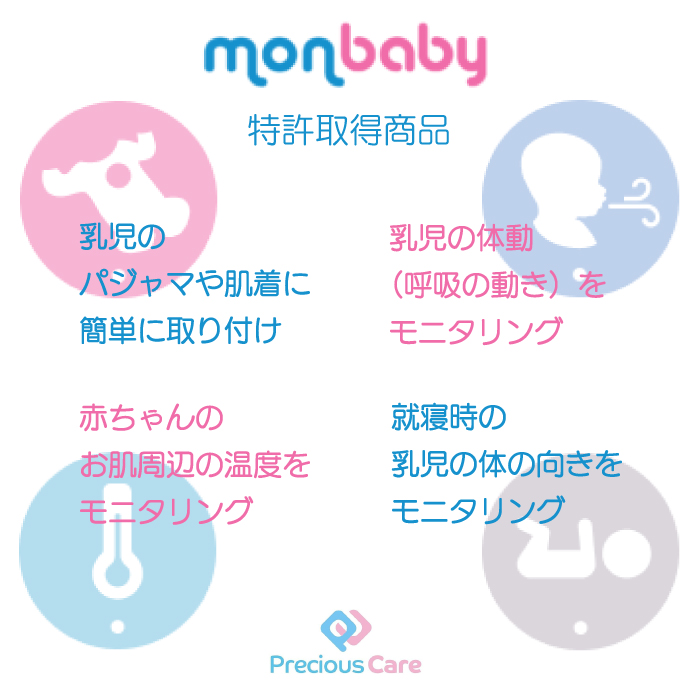 楽天市場】ベビーモニター MonBaby スマートボタン体動センサー MBB-01 