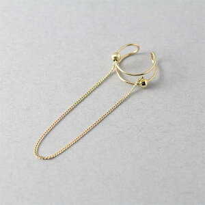 クーポン配布中 イヤーカフ レディース k10 10金 イヤーカフス イヤカフ イヤリング ゴールド イエローゴールド チェーン 金属アレルギー対応 片耳用 ゴールドのみ 人気 プレゼント ご褒美 華