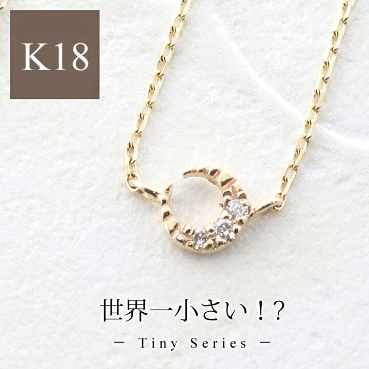 楽天市場】店内全品ポイント5倍 tiny nネックレス k18 18金 小さめ 