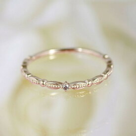 ピンキーリング ダイヤモンド イエローゴールド K10 10k 10金 誕生石 4月 レディース 人気 ギフト