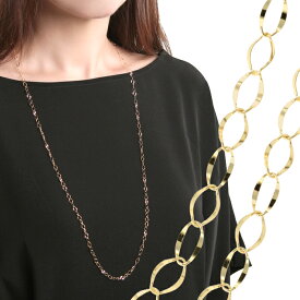 ロングネックレス k18 18k 18金 レディース チェーン 金属アレルギー ニッケルフリー プレゼント アクセサリー ゴールド シンプル イエローゴールド ゴールドネックレス 結婚記念日 妻 プレゼント