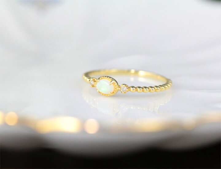 楽天市場】クーポン配布中 K18 18金 リング オパール レディース 指輪  